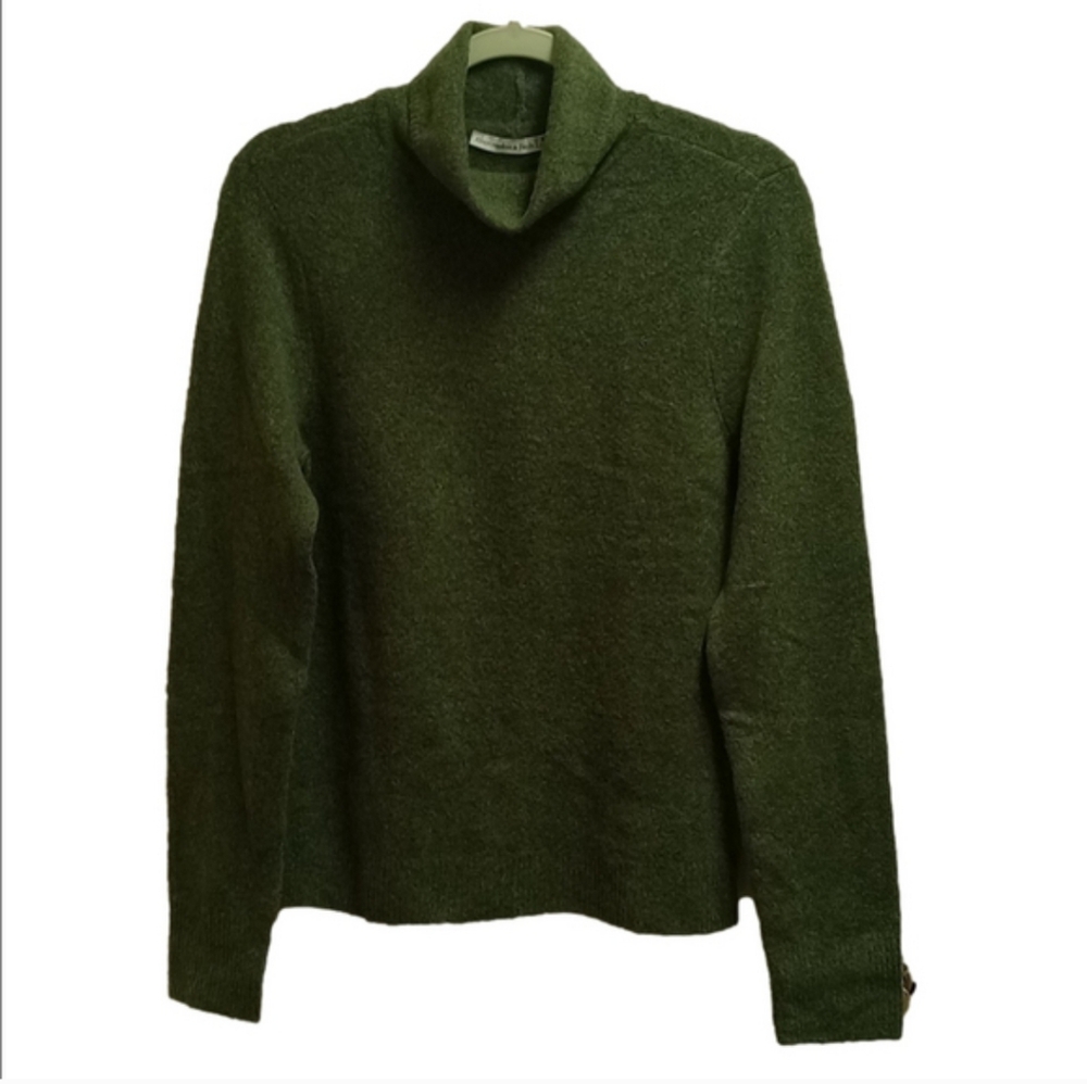 🆕 ABERCROMBIE & FITCH OLIVE GREEN WOOL BLEND LONG SLEEVE TURTLENECK SWEATER